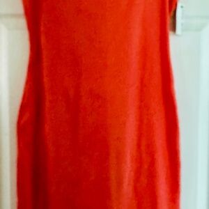 Summer ribbed dress in coral, xl